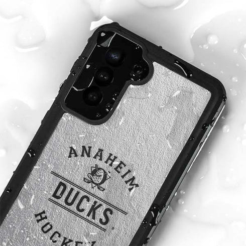 NHL Anaheim Ducks Black Text Galaxy S24 Waterproof Case
